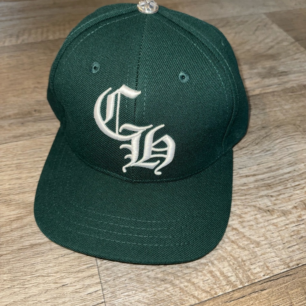 GREEN CHROME HEARTS LOGO HAT